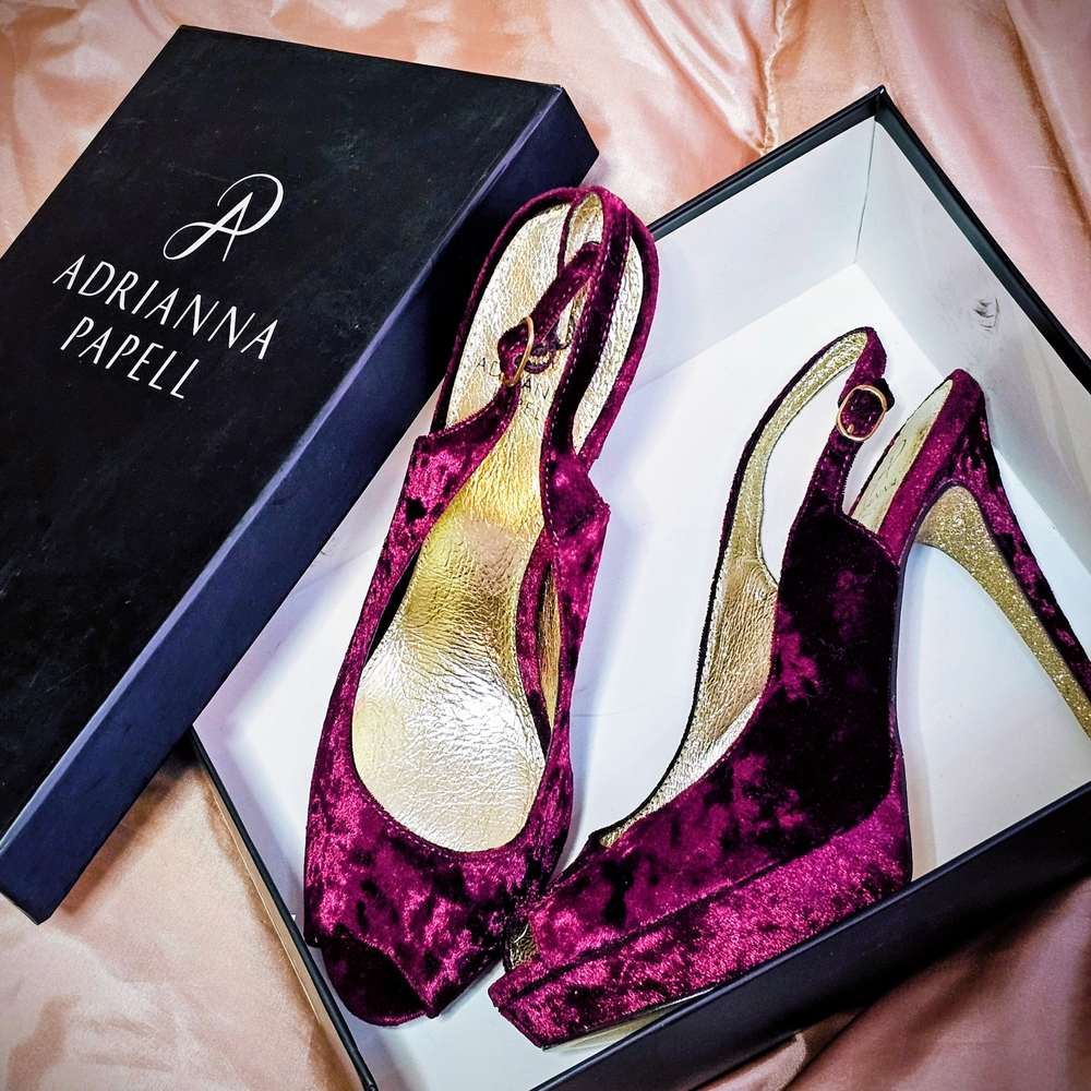 Adrianna Papell Women's Velvet Heels - Purple